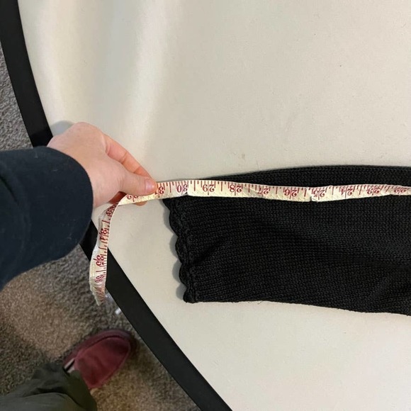 Vintage Cervelle black sequin pattern long sweater L - Picture 6 of 9